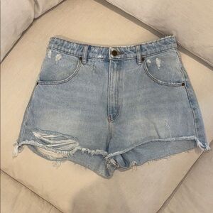ROLLA'S Light Blue Distressed Jean Shorts